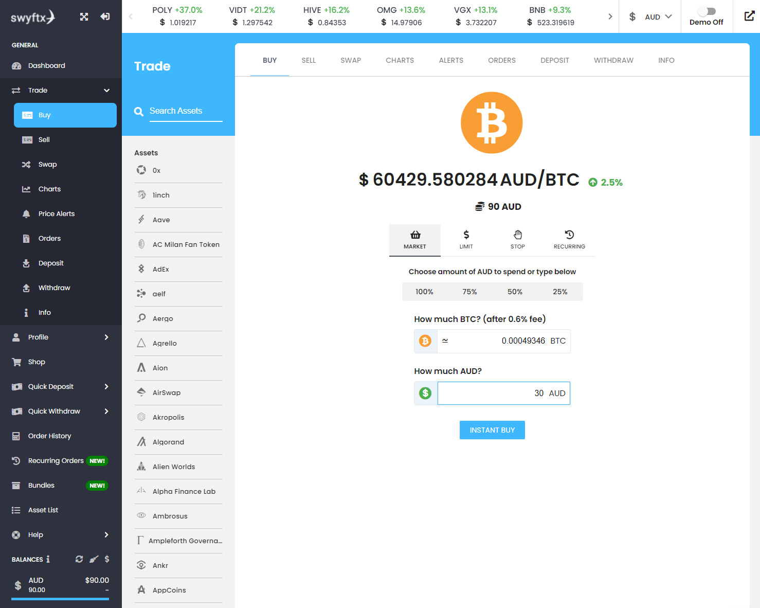 swyftx buy btc