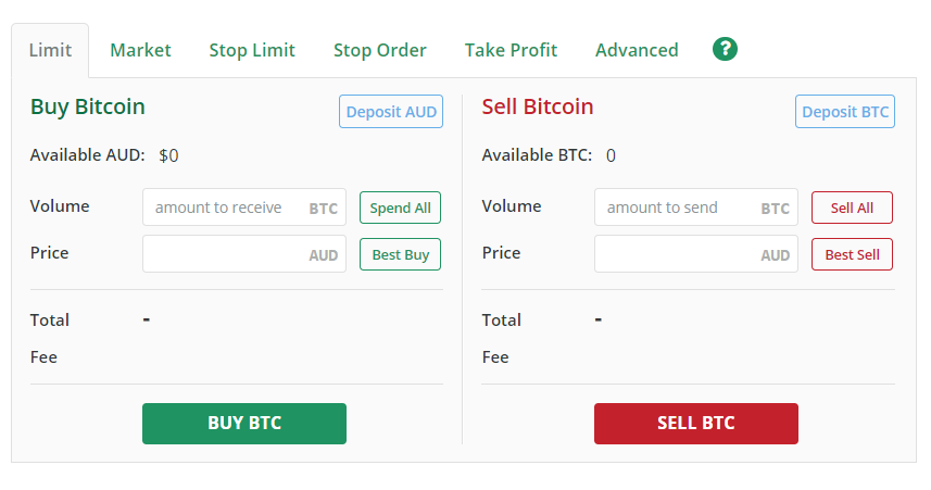 btc markets buy sell