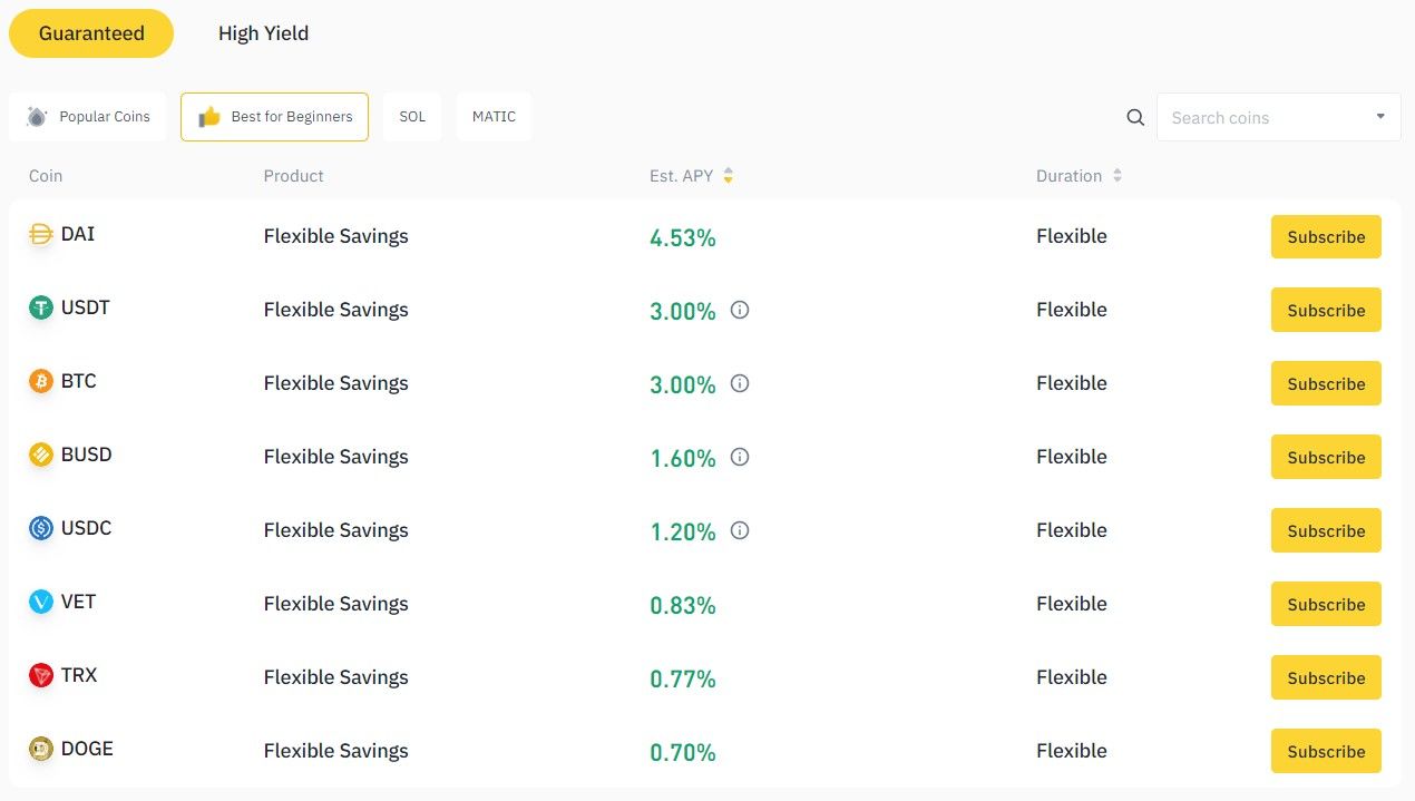 binance earn