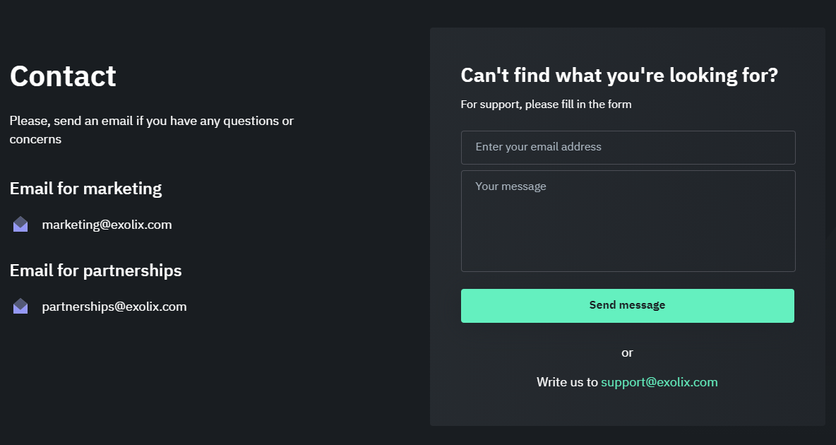 exolix customer support
