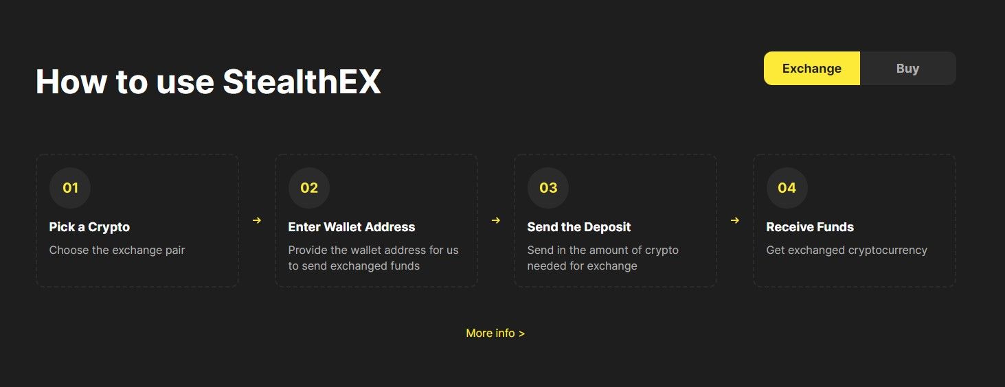 stealthex how to use