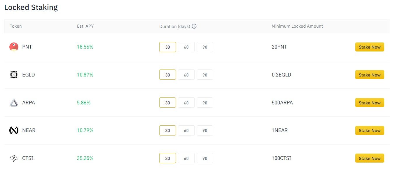binance staking
