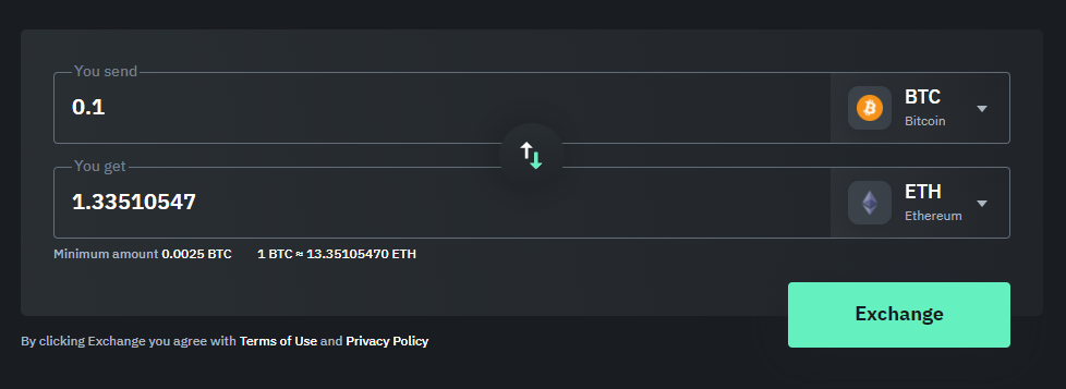 exolix interface