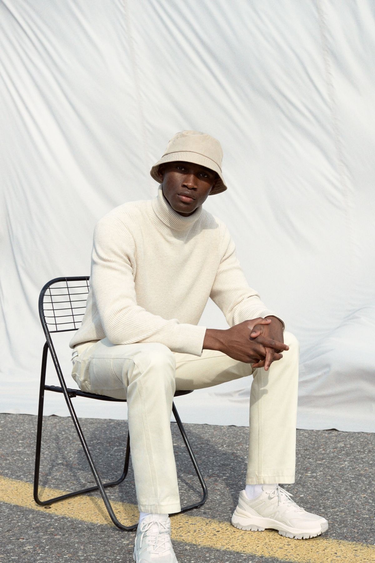 HM Man for HM, shot in Sodermalm, Stockholm, Sweden, by Anton Renborg
