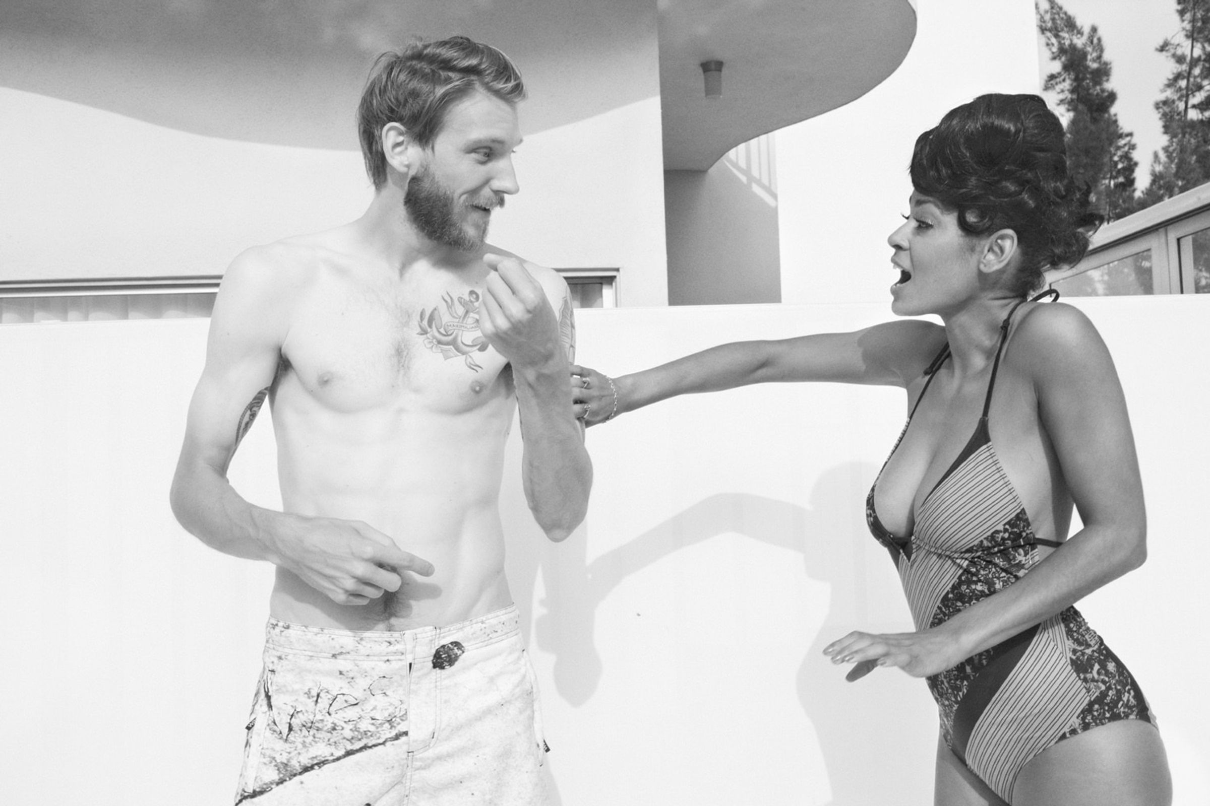 Swimwear for WeSC, shot in The Standard, Los Angeles, US, by Anton Renborg