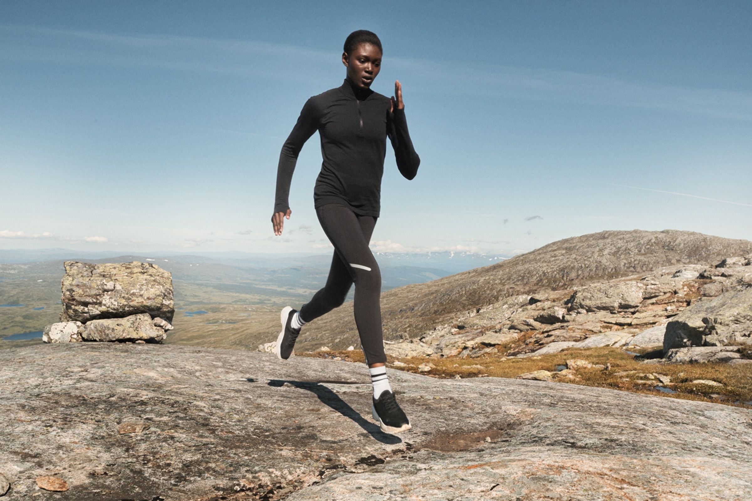 H&M Sport for HM, shot in Åre, Sweden, by Anton Renborg