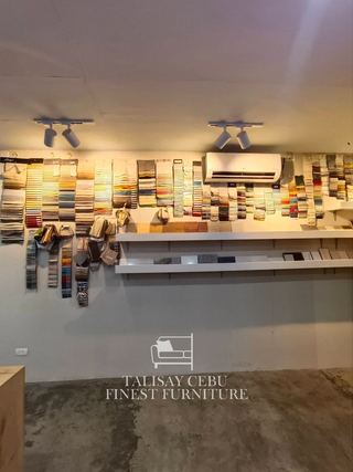 Swatches showcase inside the office front view