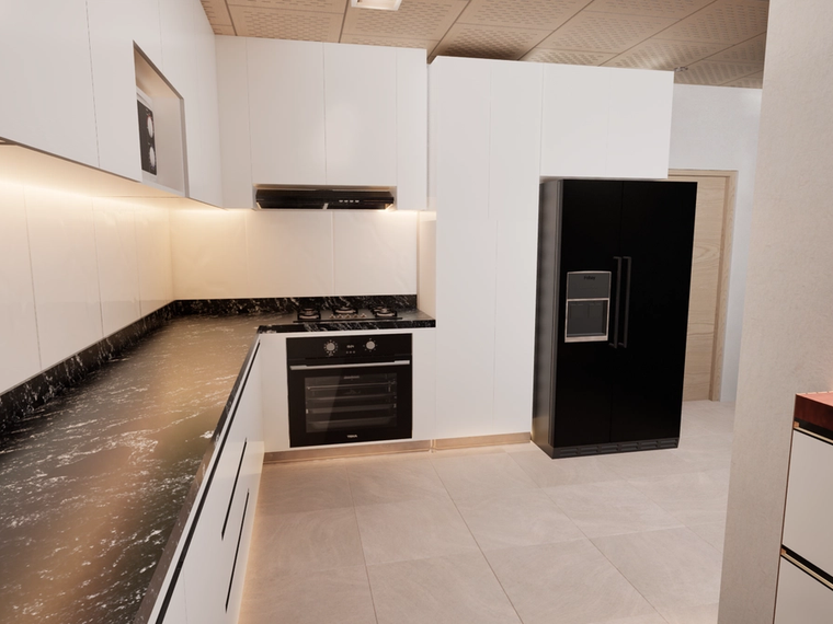 kitchen setup left angle