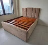 Constructed from a mahogany wood frame combined with marine plywood.