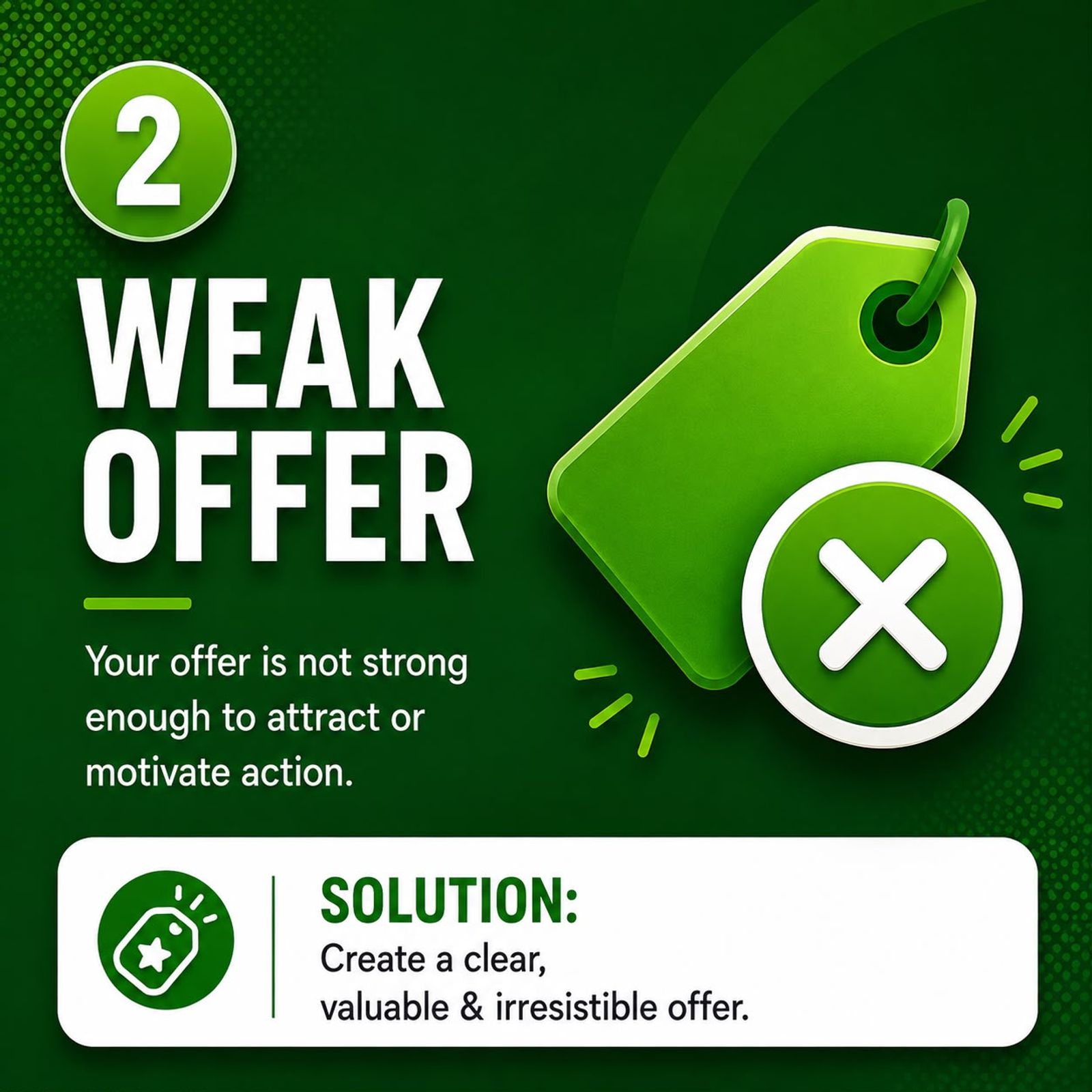 Weak offer in ads — solution: create a clear and valuable offer