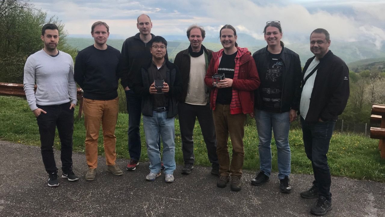 Picture of part of the GRBAlpha team