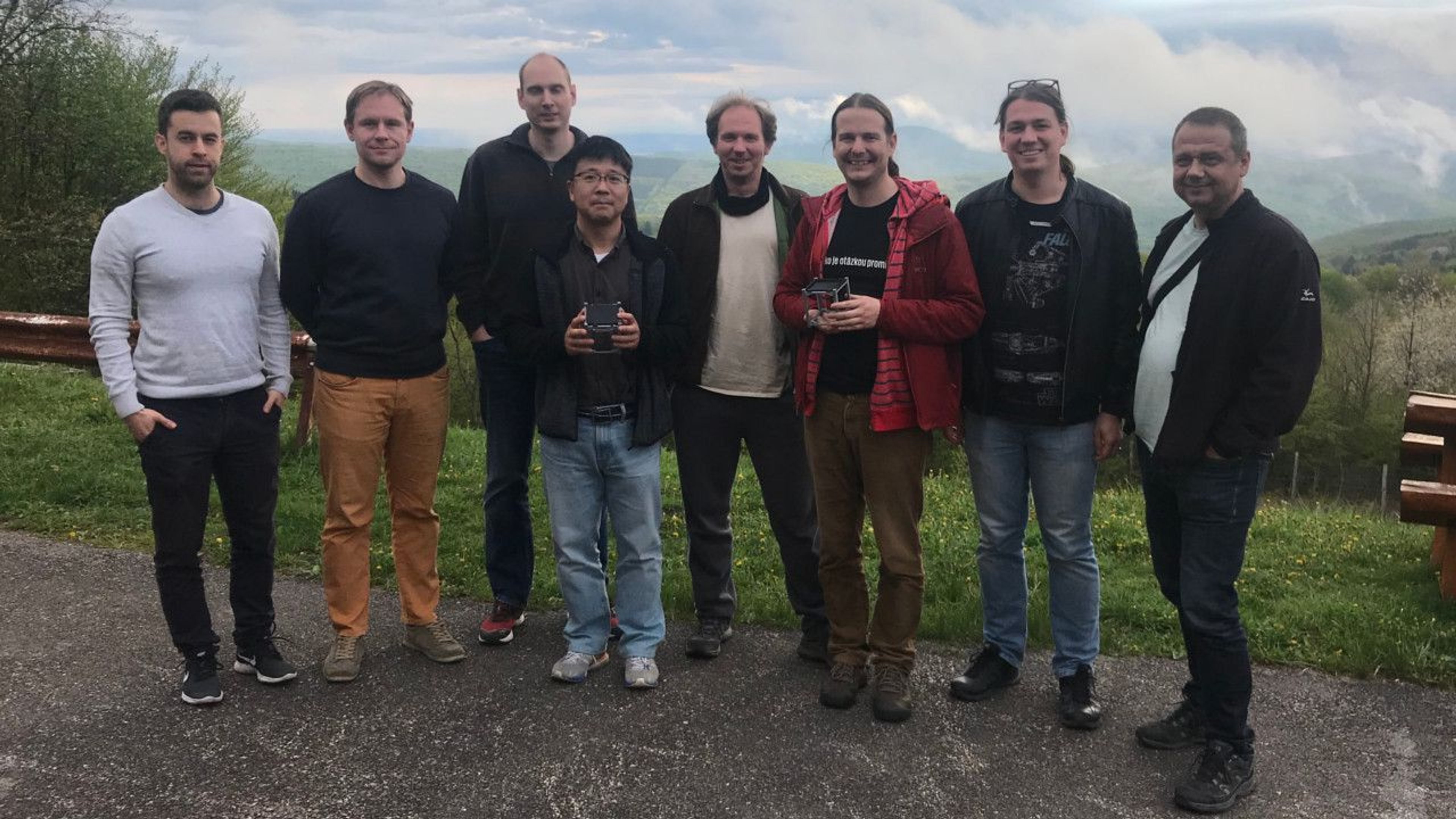 Picture of part of the GRBAlpha team