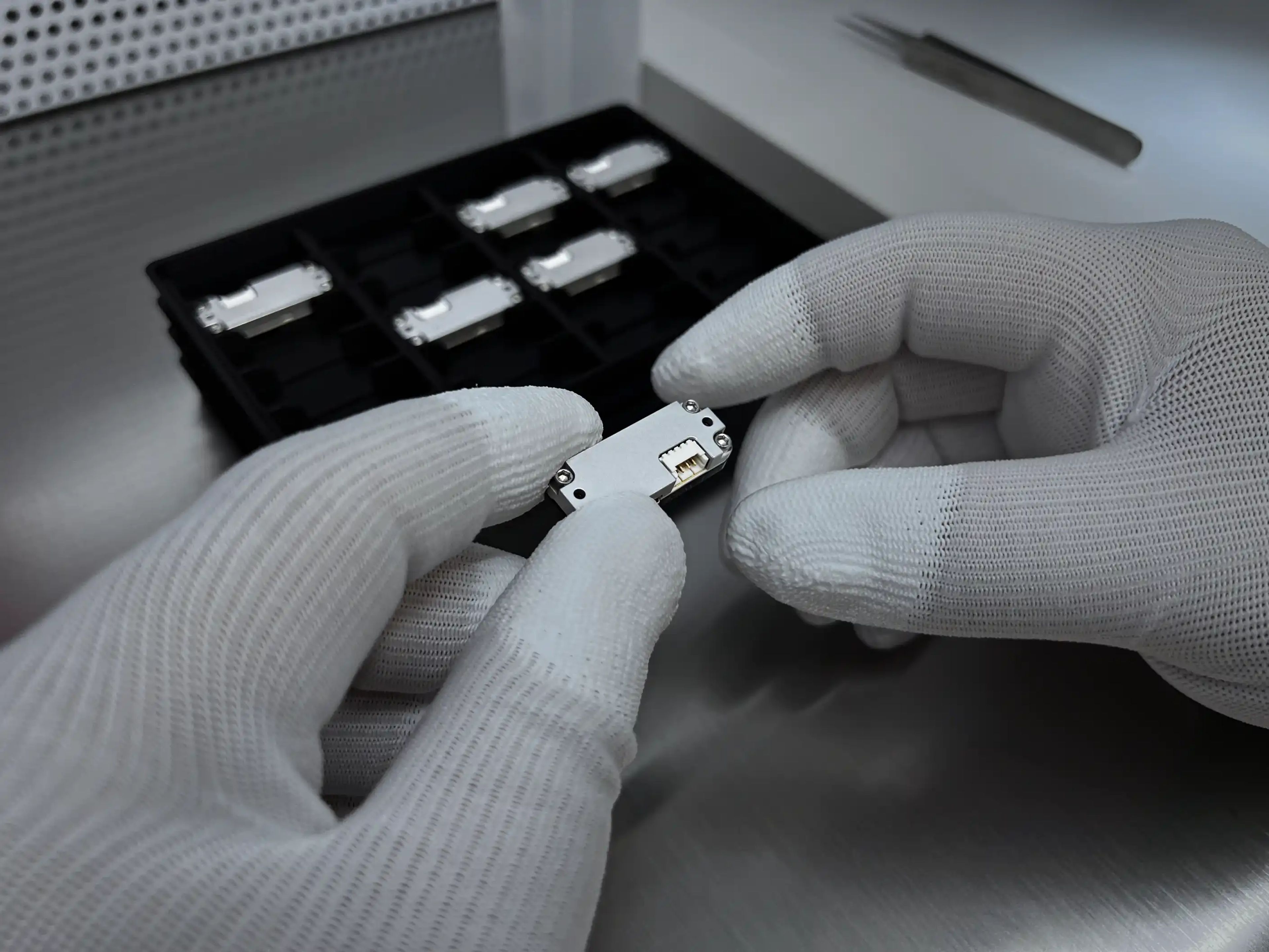 CubeSat sun sensor Eagle Plus in a clean room.