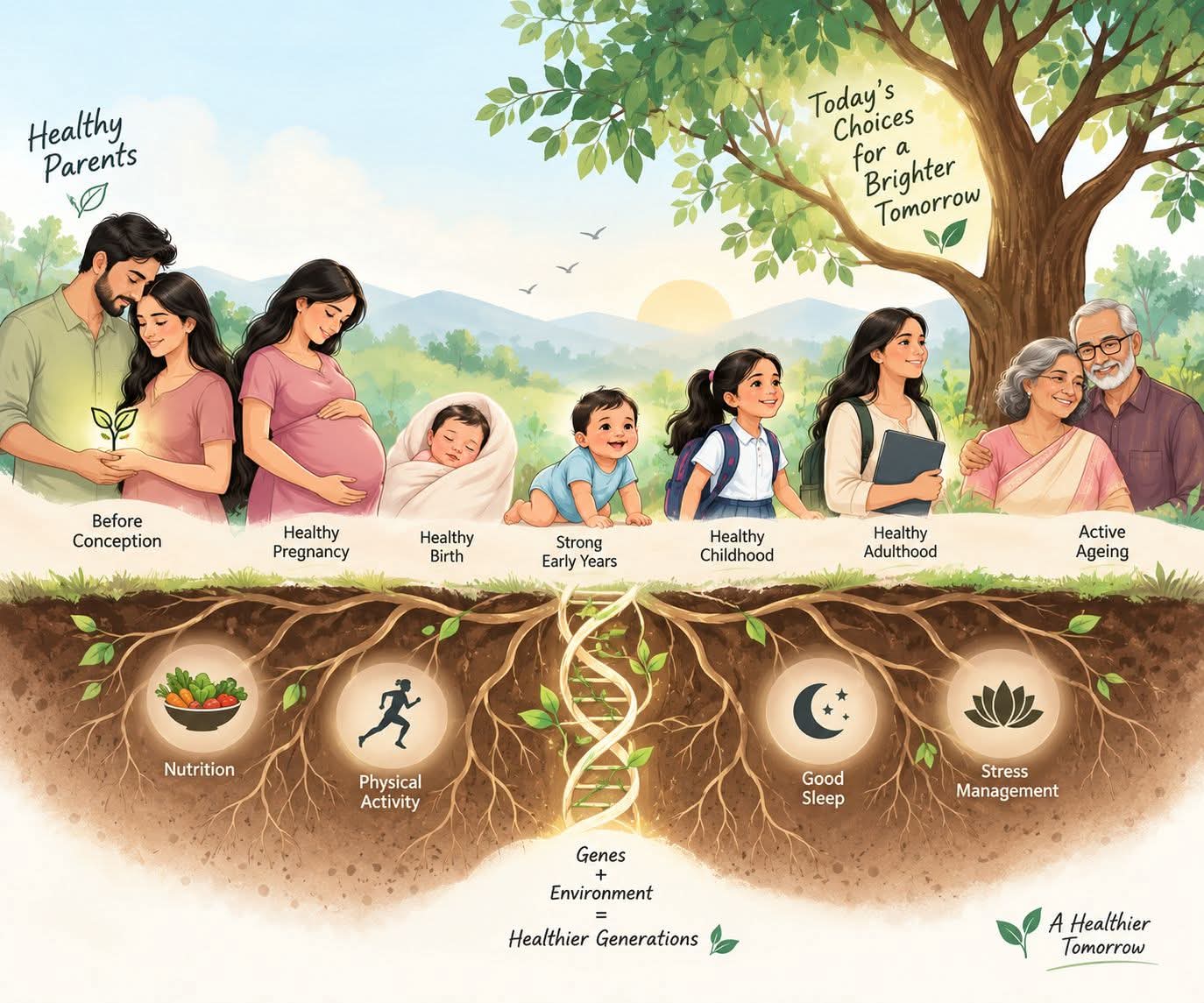 Our health habits today can shape not only our future well-being but also the health of generations to come.