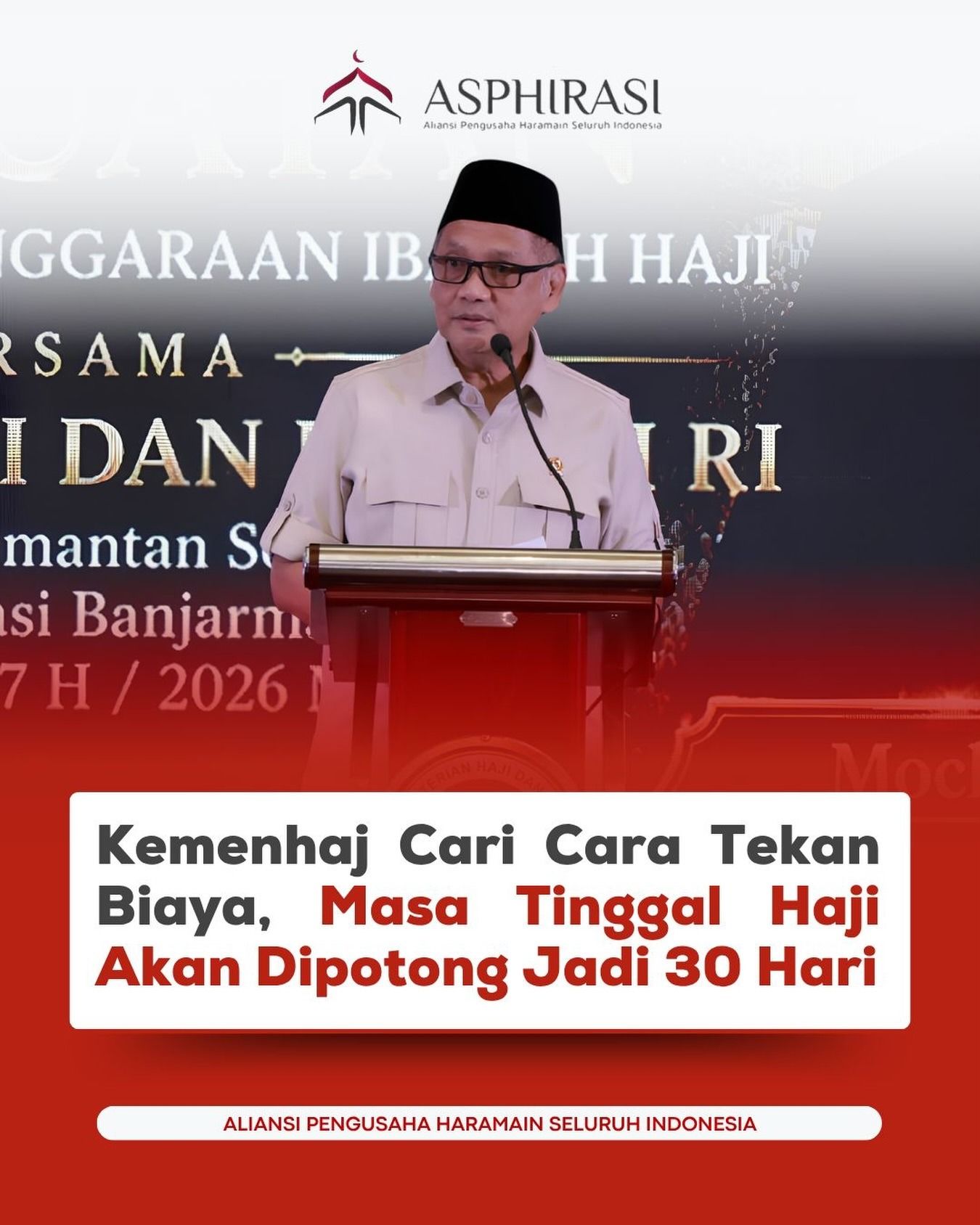 Pemerintah Rencanakan Pemangkasan Masa Tinggal Jemaah Haji Menjadi 30 Hari untuk Efisiensi Biaya