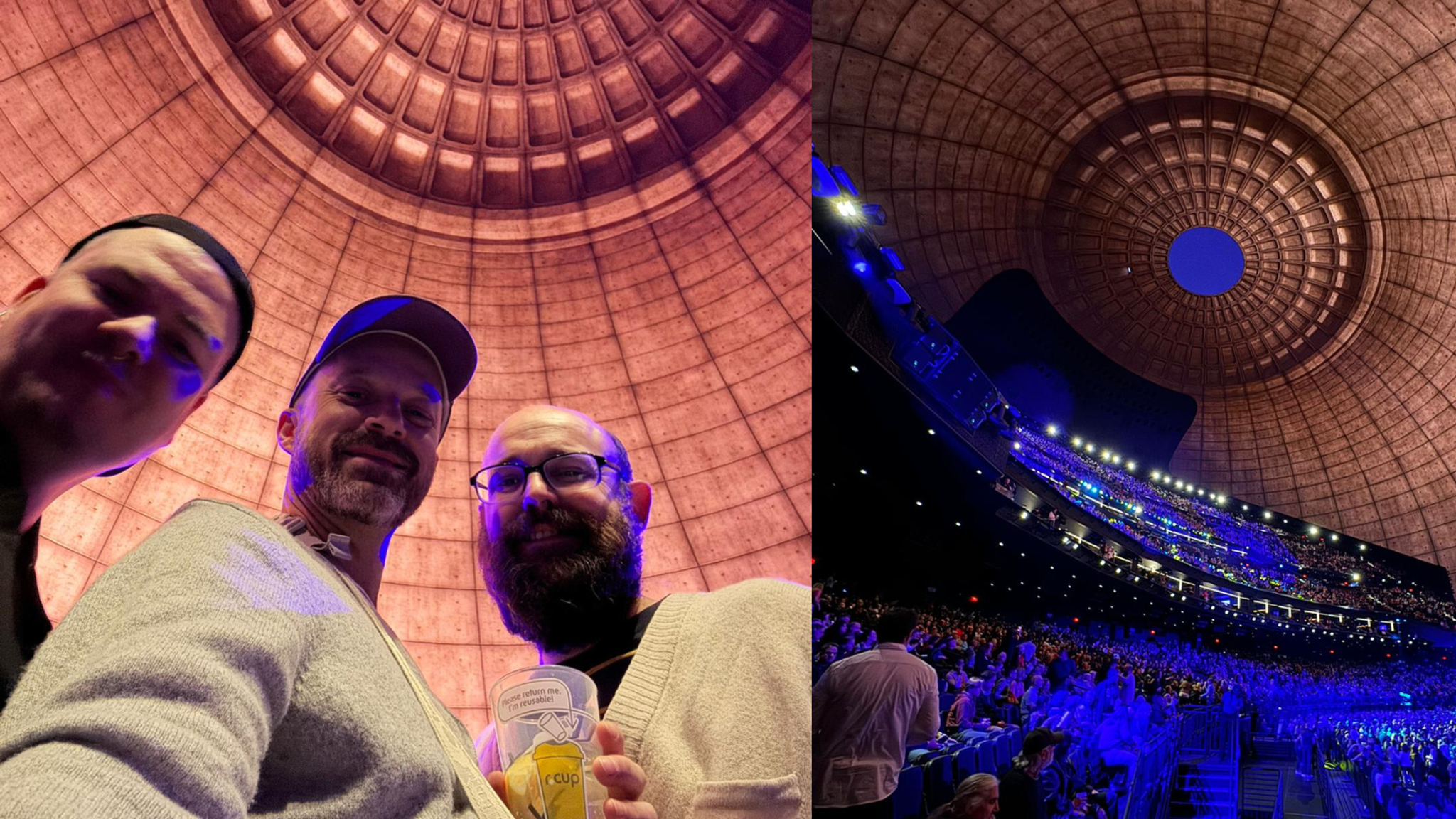 Andy Machals, Brendon Shelper and Jon Buckels at the U2 Dome in Las Vegas