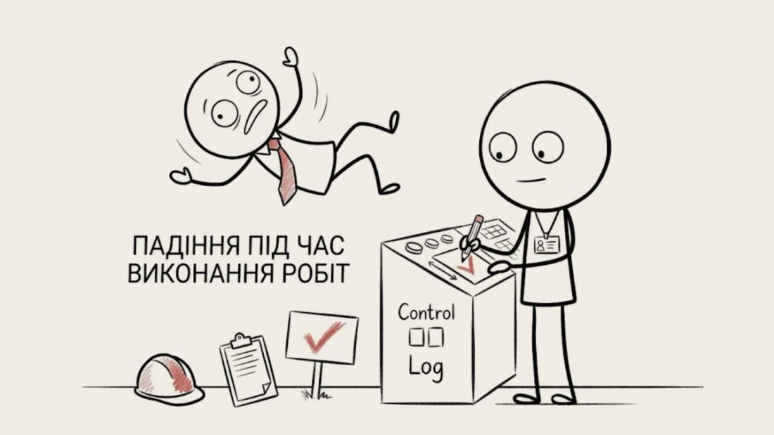Falls during work Falls during work