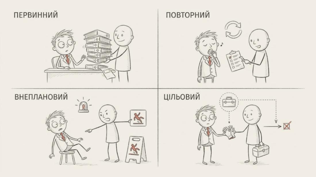 Види інструктажів Види інструктажів