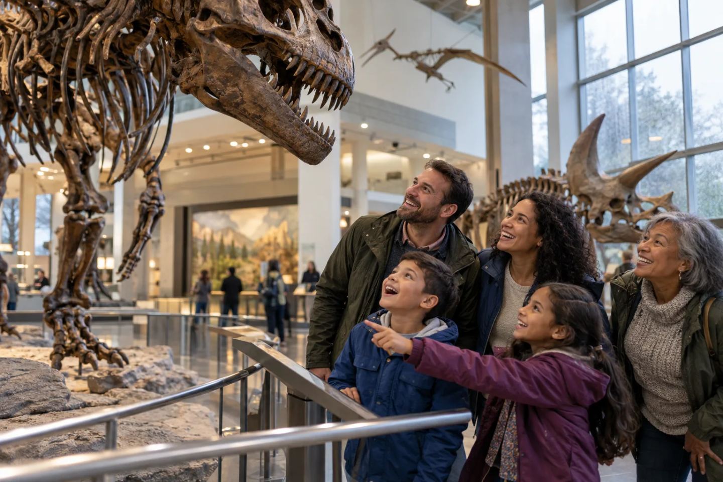 Family enjoying an activity together