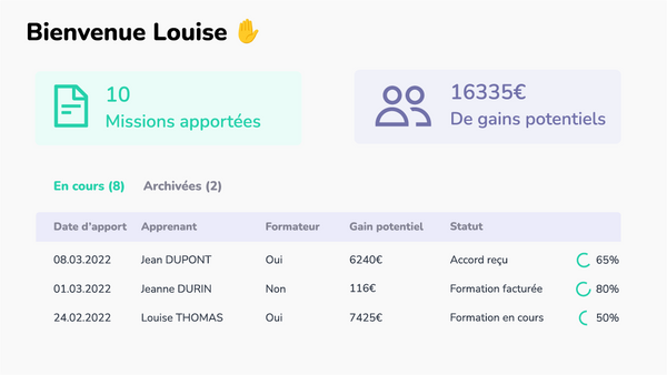 Confiez-nous vos apprenants