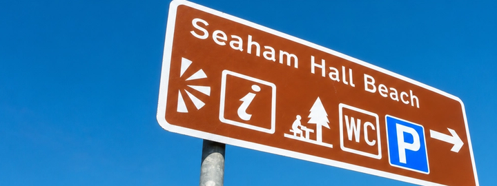 A custom road sign arrow