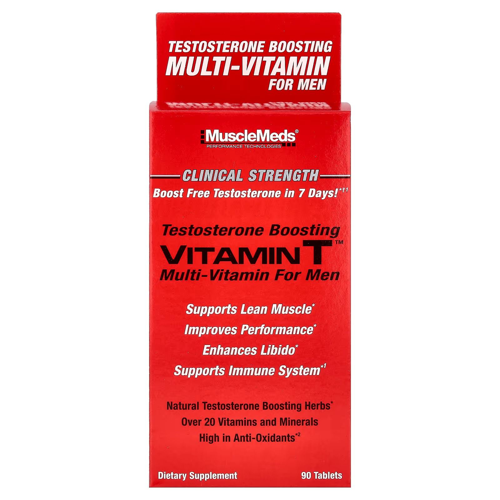 MuscleMeds, Vitamin T™, Testosterone Boosting Multi-Vitamin For Men.