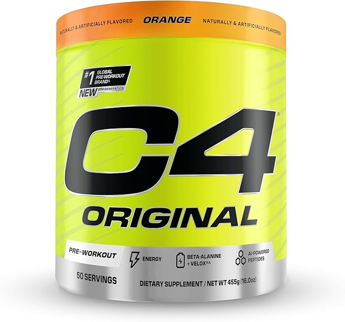 C4 Orange Pre Workout Powder 60 Servings