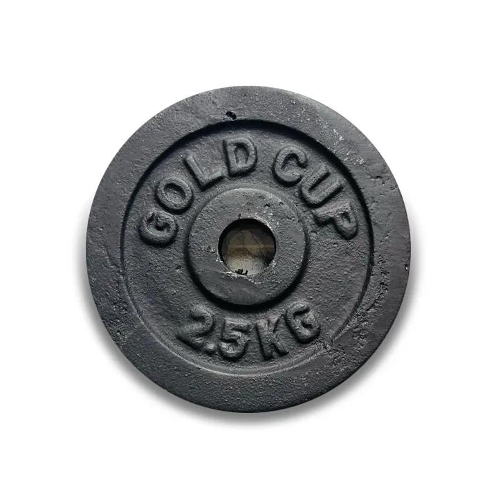 5 KG Gold Cup brand cast iron weight plate.