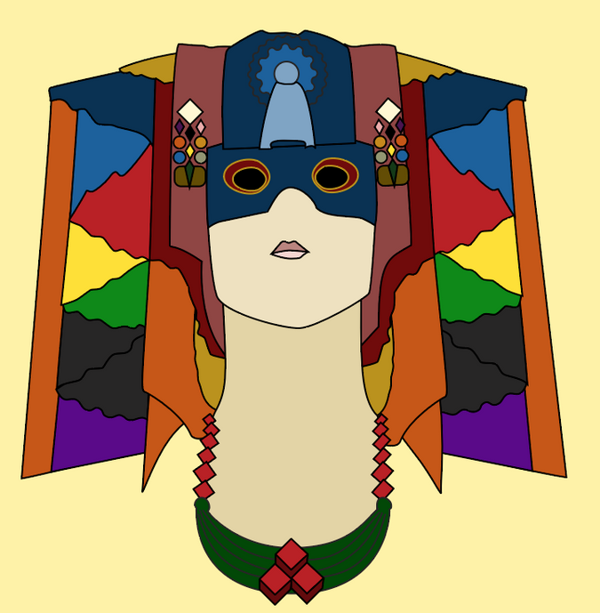 Illustration based on mascaron at Palacio de Bellas Artes