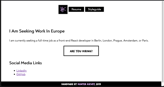 Desktop view of hkievet.com in 2019