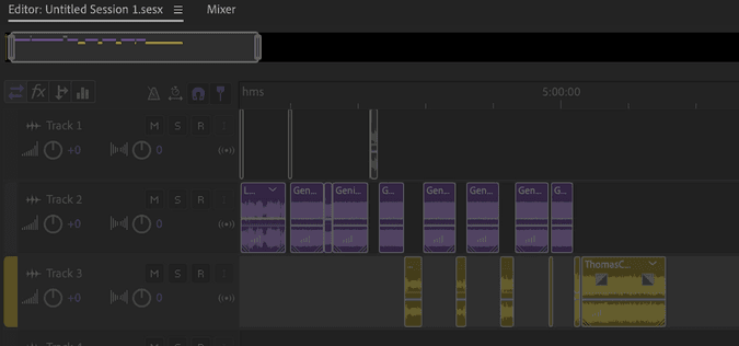 Adobe Audition showing a NAPP