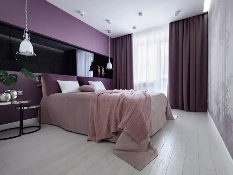Apartament de 3 camere Amenajare moderna in tonuri de gri si violet