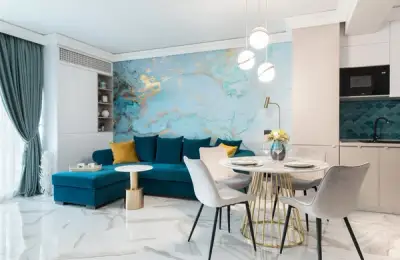 Coastal Color Accents: Designing a 42 sq m Vacation Apartment