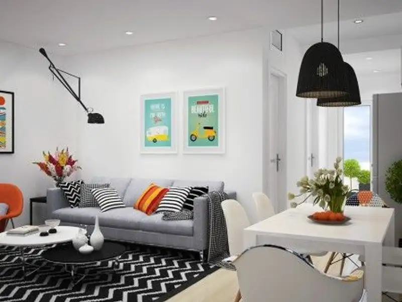 Apartament in stil scandinav: simplitate, arta si culoare