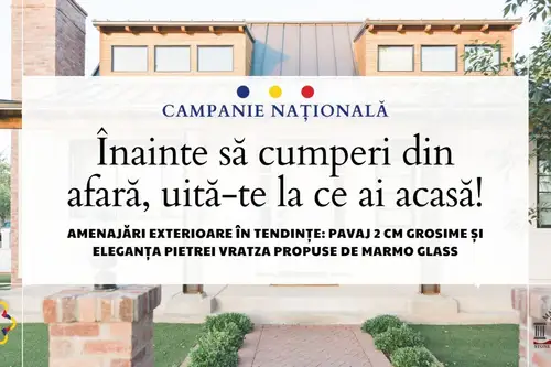 Amenajări exterioare în tendințe: Pavaj 2 cm grosime și eleganța pietrei Vratza propuse de Marmo Glass