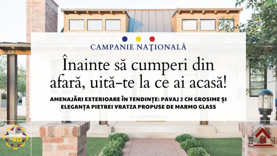 Amenajări exterioare în tendințe: Pavaj 2 cm grosime și eleganța pietrei Vratza propuse de Marmo Glass