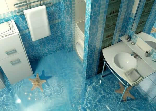 Spectacular 3D Flooring for Bathrooms