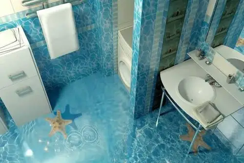 Spectaculos pardoseli 3D pentru baie