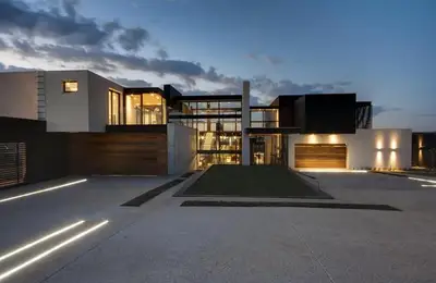 Metal Art with Stone and Water Elements - A Unique Fireplace Design