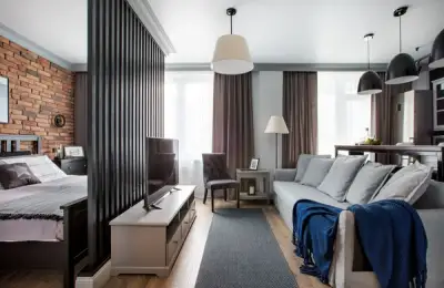 48 sqm Apartment Designed in Masculine Style