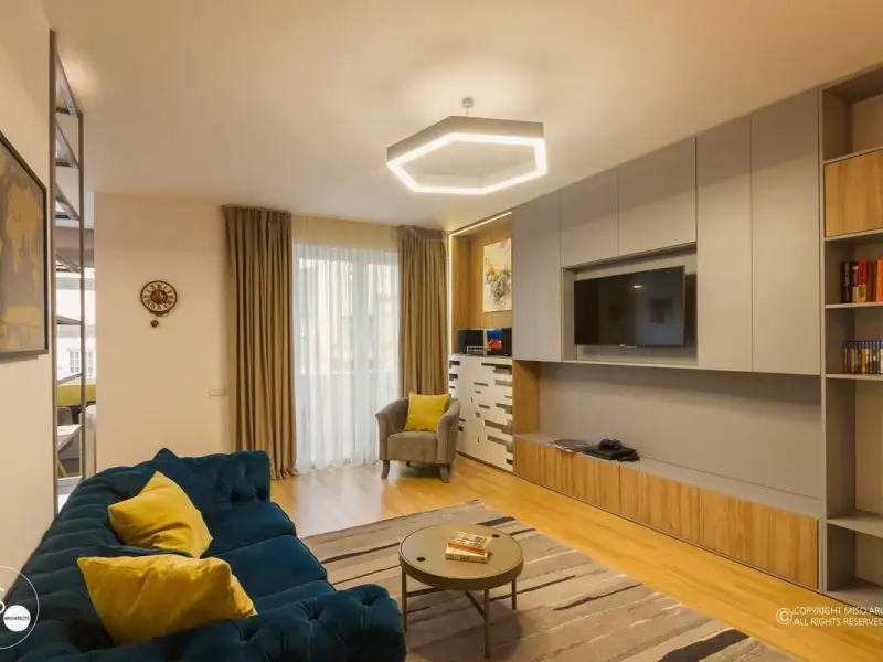 Design cu linii masculine intr-un apartament de 67 mp din Bucuresti