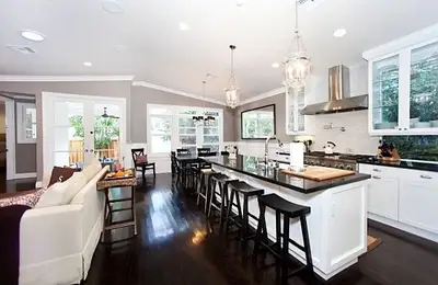 What are the advantages of an open-space kitchen?