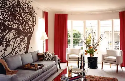 Red in the Living Room Decor