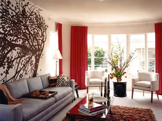 Red in the Living Room Decor