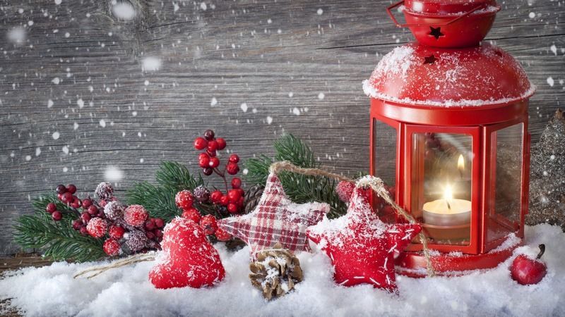 Holiday Decorations with Candles