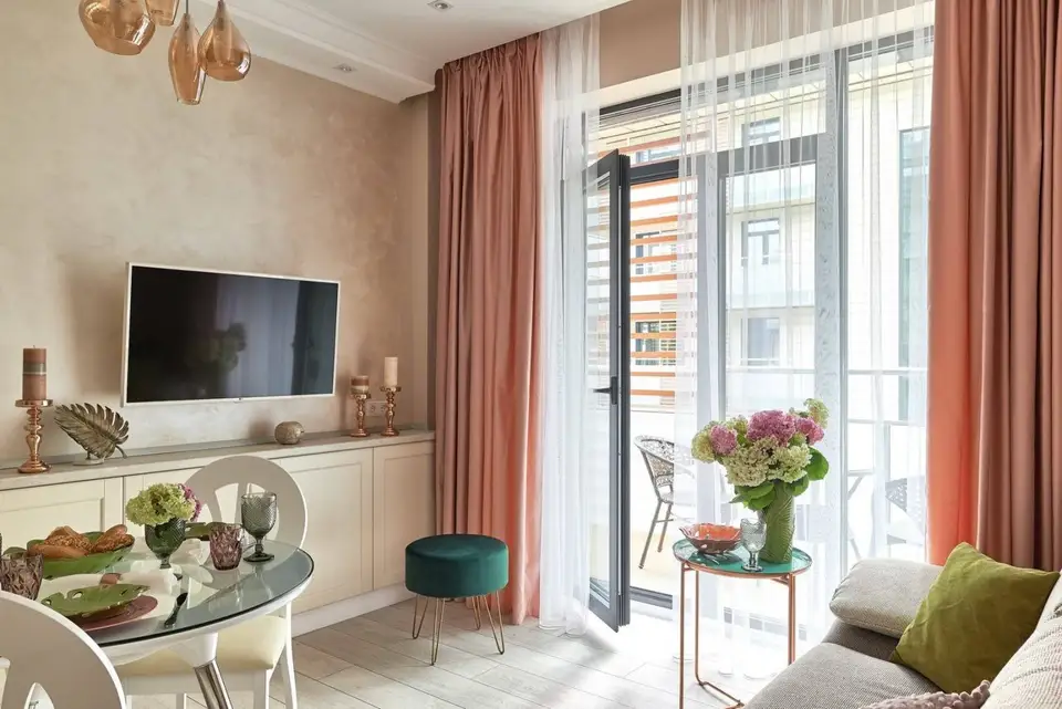A Tastefully Furnished Apartment in Pastel Tones