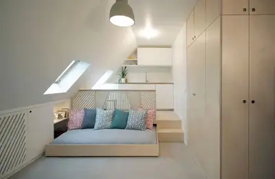 A 15 sq m Attic Transformed into a Modern Living Space