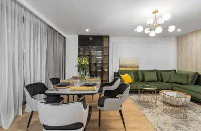 Contemporary Style with Classic Accents: Elegant Design for a 3-Bedroom Bucharest Apartment