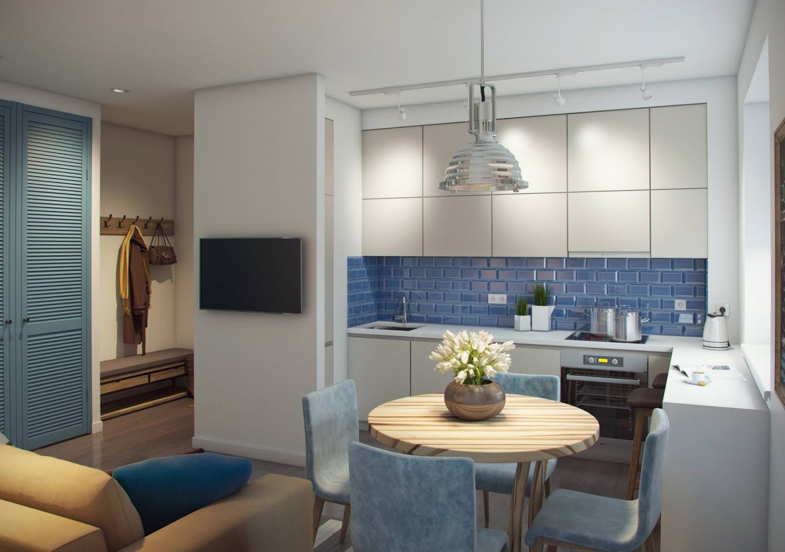 Modern 52 sqm Apartment Furnished for a Family of Four