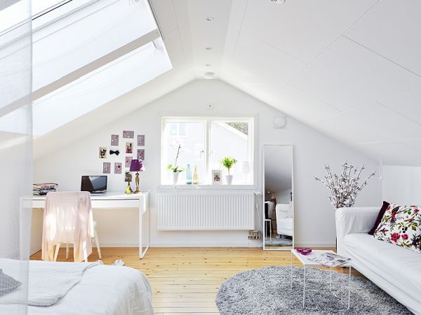 Bohemian Scandinavian Attic Apartment Design
